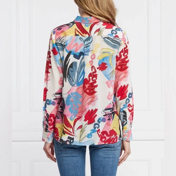 Marella 100% Silk Floral Print Top - Picture 6 of 8